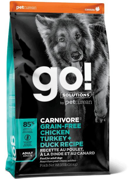 Go! SOLUTIONS - Carnivore - Grain Free Chicken, Turkey & Duck Recipe (Dry Dog Food)