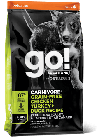 Go! SOLUTIONS - Carnivore - Grain Free Chicken, Turkey & Duck Recipe (Dry Puppy Food)