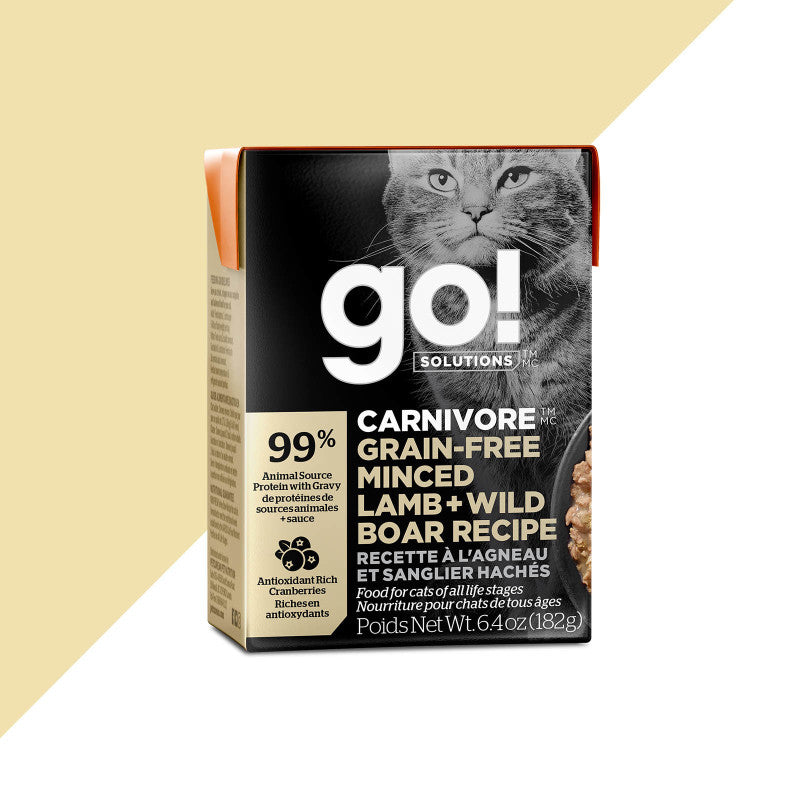 Go! SOLUTIONS - Carnivore - Grain Free Minced Lamb & Wild Boar Recipe (Wet Cat Food)