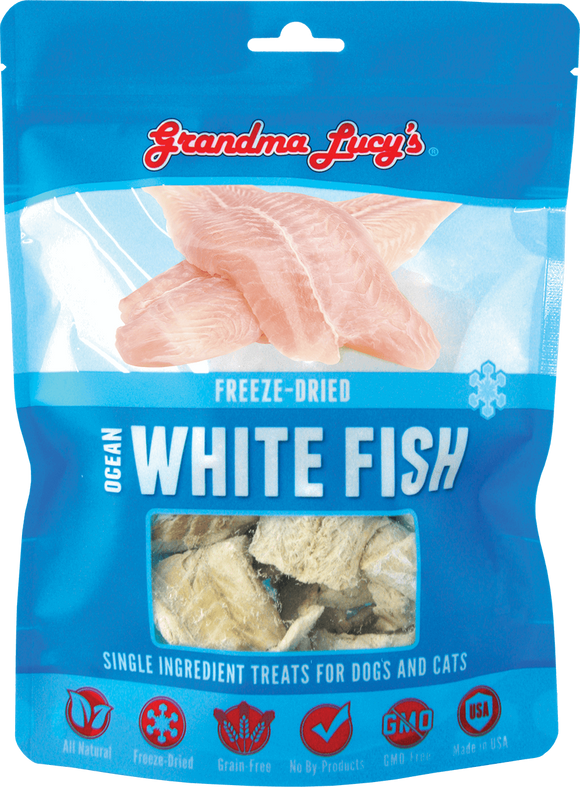 Grandma Lucy's Freeze-Dried Singles Ocean White Fish Dog & Cat Treats