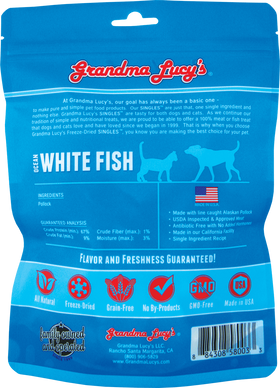 Grandma Lucy's Freeze-Dried Singles Ocean White Fish Dog & Cat Treats
