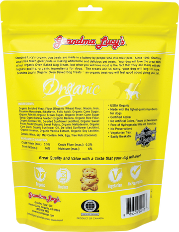 Grandma Lucy's Organic Banana & Sweet Potato Oven Baked Dog Treats