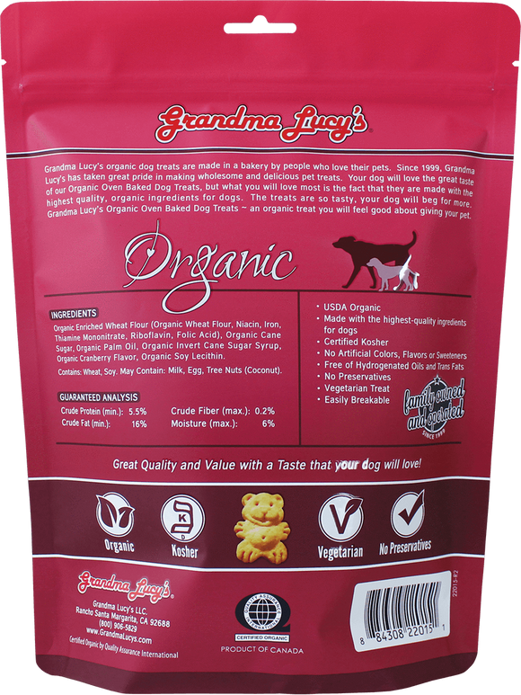 Grandma Lucy's Organic Cranberry Oven Baked Dog Treats
