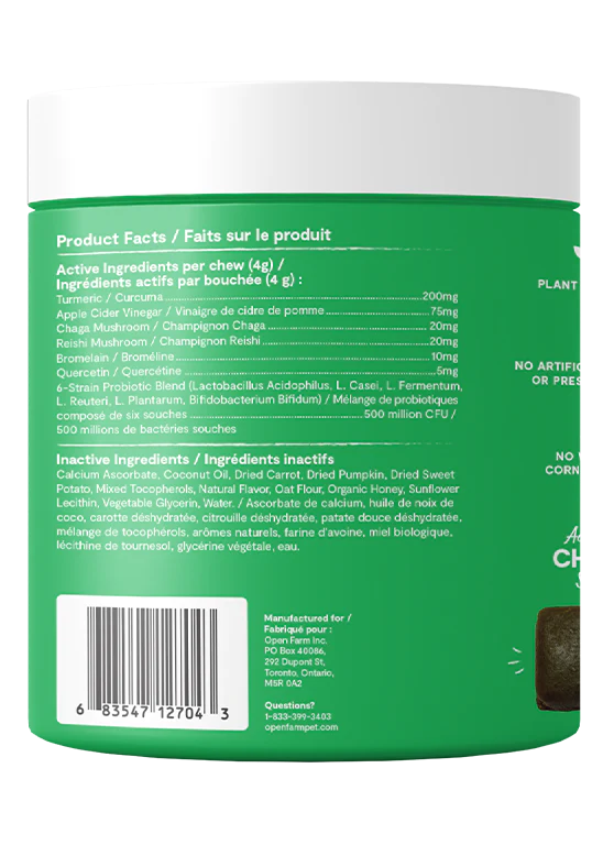Open Farm | Immune Supplement Chews | Dog Supplements Near Me Toronto | ARMOR THE POOCH