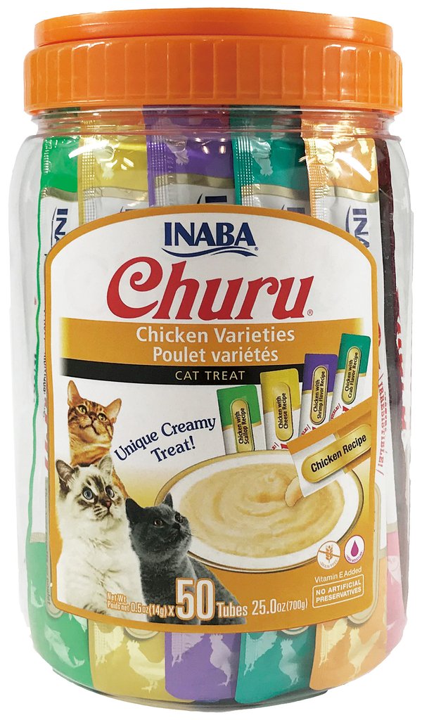 Inaba - Churu Purees - Chicken Varieties 50 Tubes (Treat for Cats)