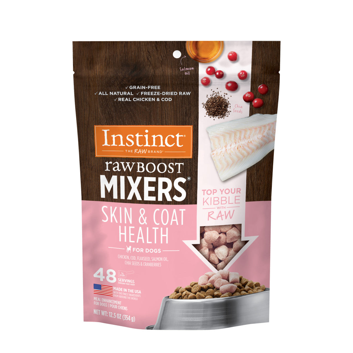 Instinct - Raw Boost Frozen Mixers Skin & Coat Health