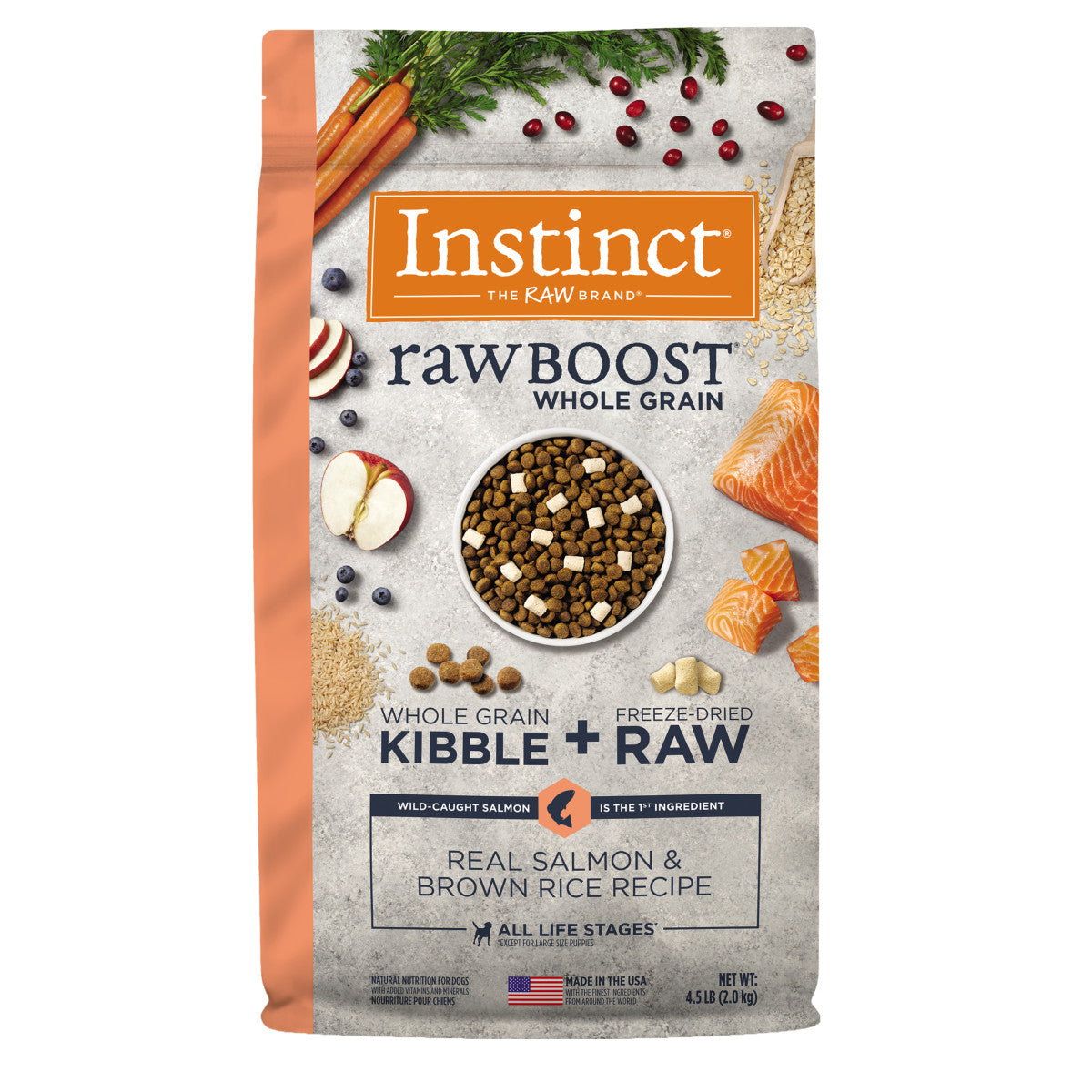 Instinct - Raw Boost Whole Grain Real Salmon & Brown Rice Recipe