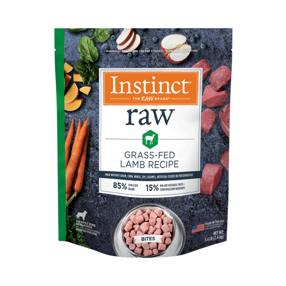 Instinct - Raw Frozen Bites Grass-Fed Lamb Recipe - Frozen Product