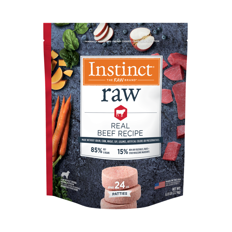 Instinct - Raw Frozen Patties Real Beef Recipe - Frozen Product