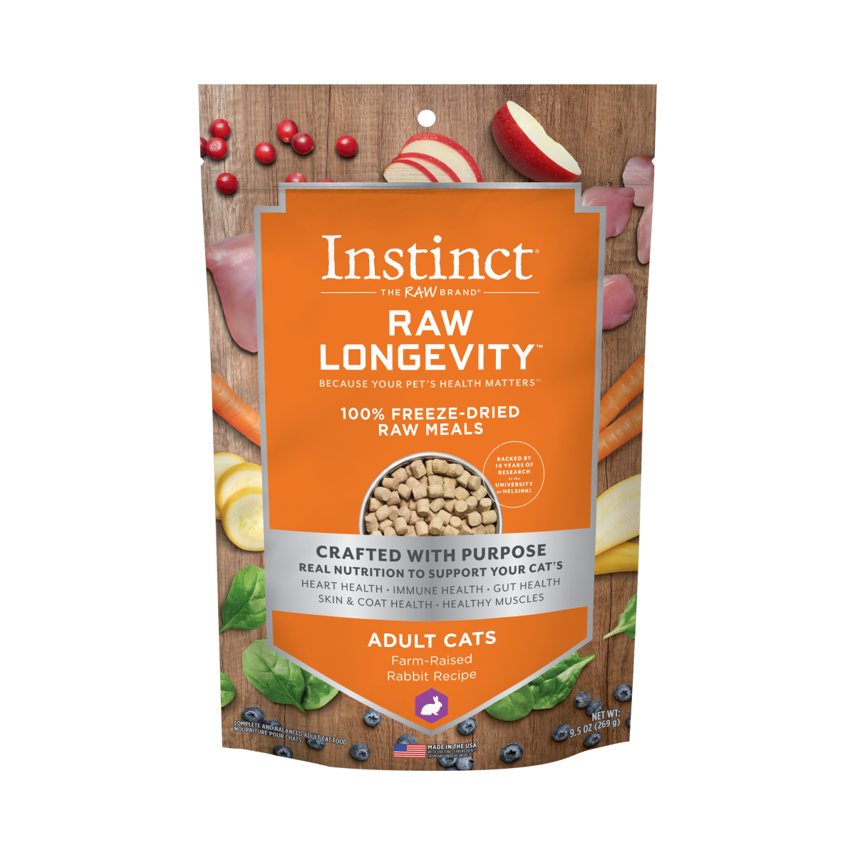 Instinct - Raw Longevity 100% Freeze-Dried Raw Meals Farm-Raised Rabbit Recipe