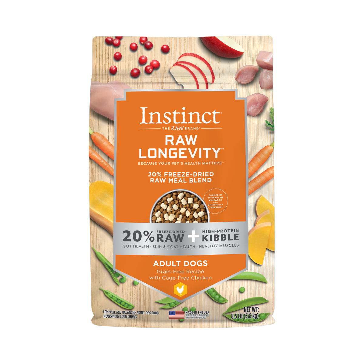Instinct - Raw Longevity 20% Freeze-Dried Raw Meal Blend Cage-Free Chicken Recipe