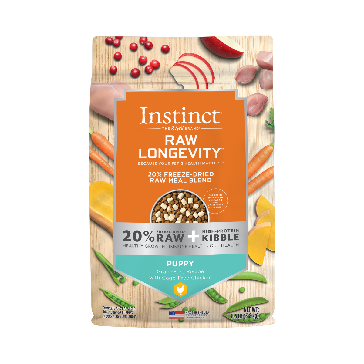 Instinct - Raw Longevity 20% Freeze-Dried Raw Meal Blend Cage-Free Chicken Recipe (For Puppies)