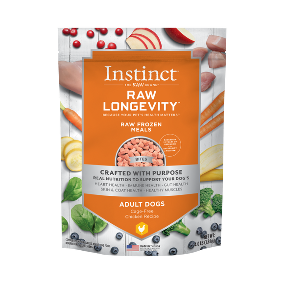 Instinct - Raw Longevity Frozen Bites Cage-Free Chicken Recipe - Frozen Product