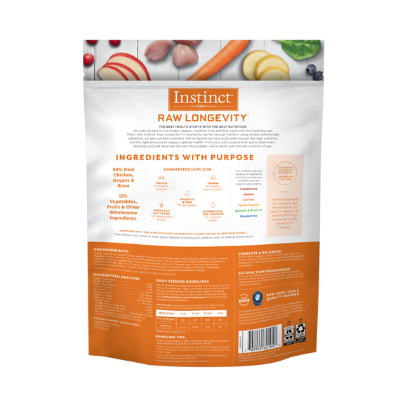 Instinct - Raw Longevity Frozen Bites Cage-Free Chicken Recipe - Frozen Product