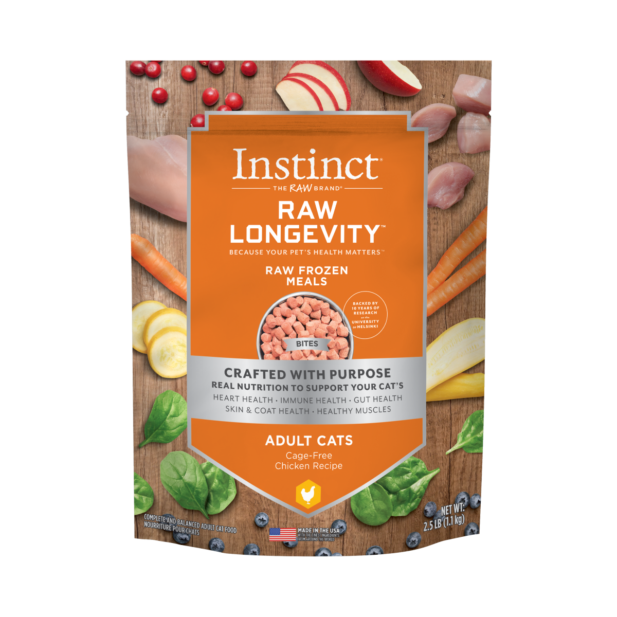 Instinct - Raw Longevity Frozen Bites Cage-Free Chicken Recipe