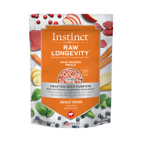 Instinct - Raw Longevity Frozen Bites Grass-Fed Beef Recipe - Frozen Product