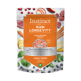 Instinct - Raw Longevity Frozen Bites - Grass-Fed Lamb Recipe (For Dogs) - Frozen Product