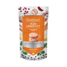 Instinct - Raw Longevity Frozen Patties Cage-Free Chicken Recipe - Caught Cod Recipe - Frozen Product