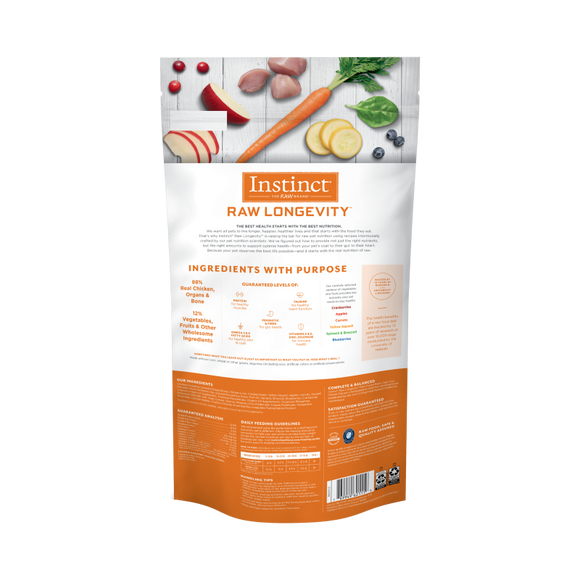 Instinct - Raw Longevity Frozen Patties Cage-Free Chicken Recipe - Caught Cod Recipe - Frozen Product