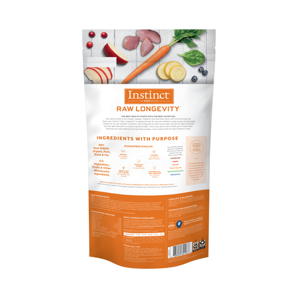 Instinct - Raw Longevity Frozen Patties Farm-Raised Rabbit Recipe - Frozen Product