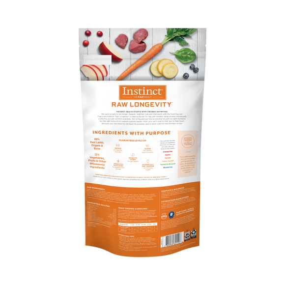 Instinct - Raw Longevity Frozen Patties Grass-Fed Lamb Recipe - Frozen Product