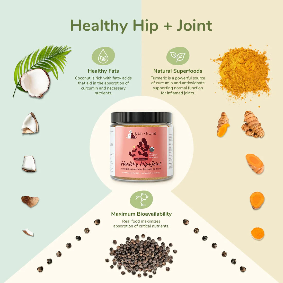 Kin + Kind | Healthy Hip & Joint Supplement (Pet Supplement)