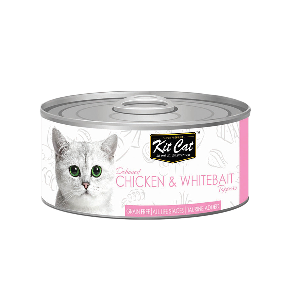 Kit Cat | Deboned Chicken & Whitebait Toppers | Wet Cat Food