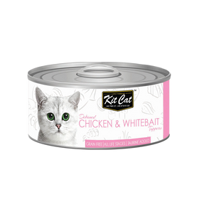 Kit Cat | Deboned Chicken & Whitebait Toppers | Wet Cat Food