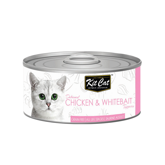 Kit Cat | Deboned Chicken & Whitebait Toppers | Wet Cat Food