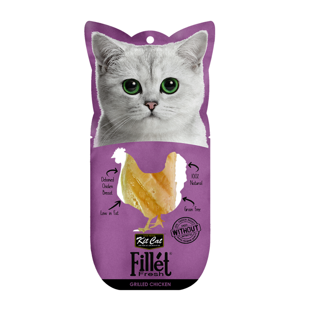Kit Cat - Kit Cat Fillet Fresh - Chicken & Fiber Hairball Control (Cat Treat)