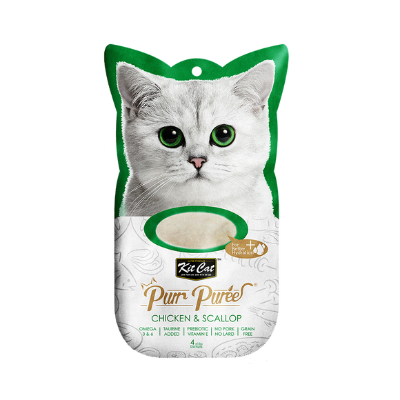 Kit Cat - Kit Cat Purr Puree - Chicken & Scallop (Cat Treat) | Wet Cat Treat