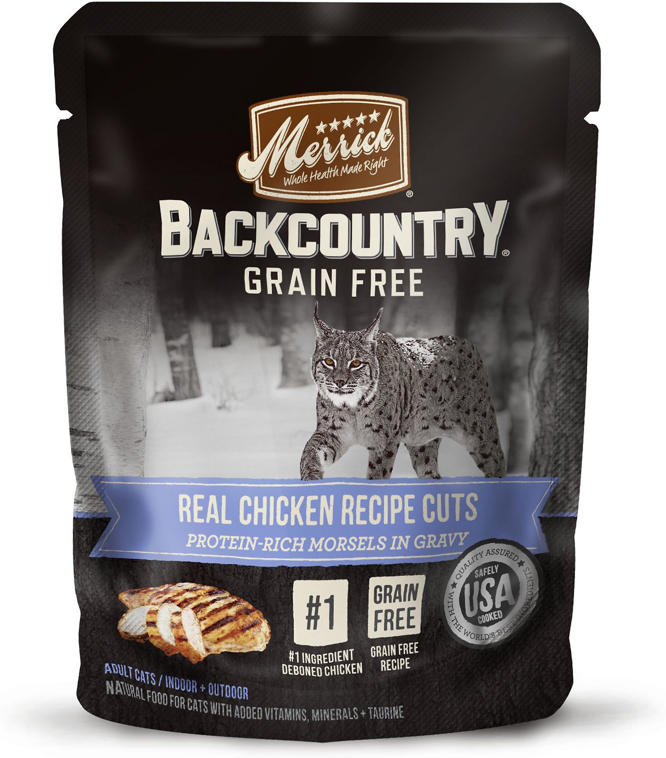 Merrick - Backcountry Grain Free Real Chicken Recipe Cuts (Grain Free Adult Wet Cat Food)