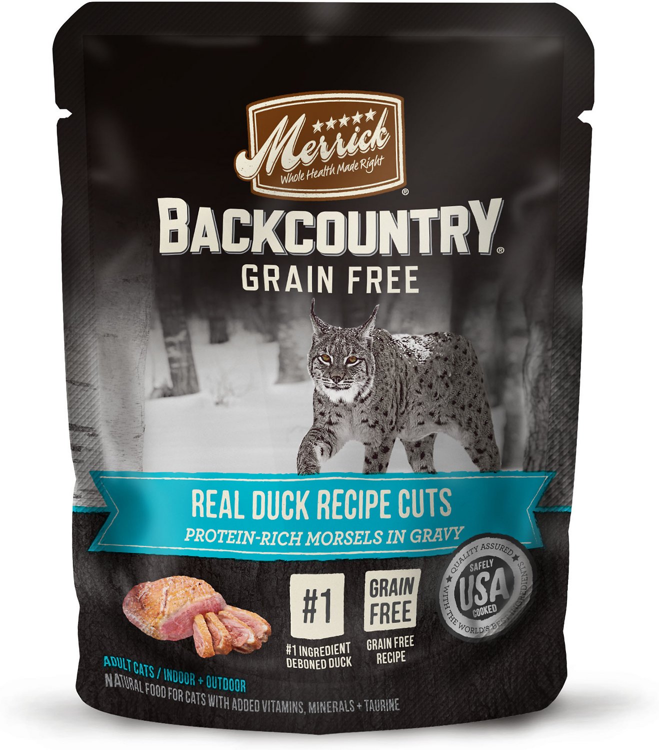 Merrick - Backcountry Grain Free Real Duck Recipe Cuts (Grain Free Adult Wet Cat Food)