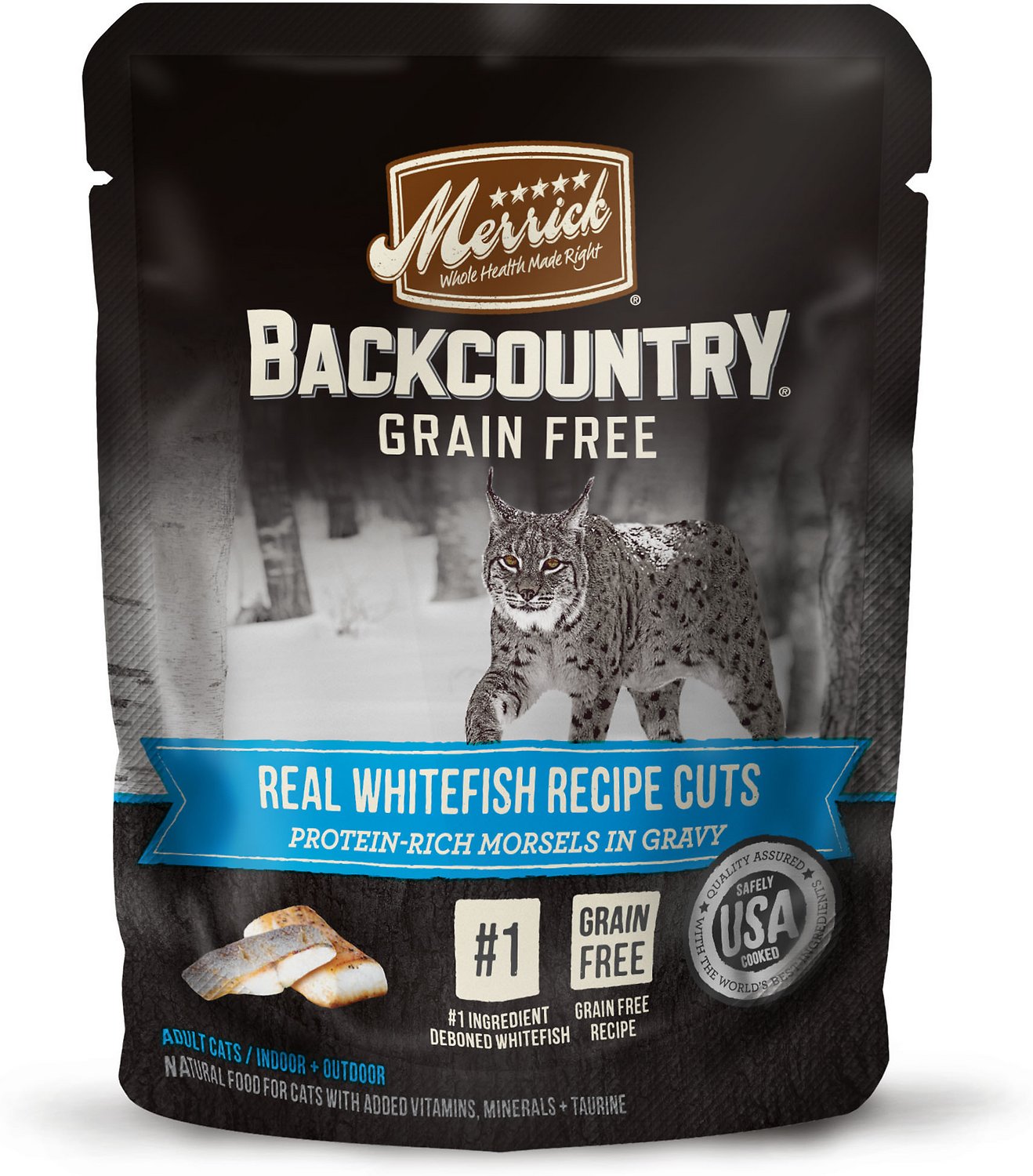 Merrick - Backcountry Grain Free Real Whitefish Recipe Cuts (Grain Free Adult Wet Cat Food)