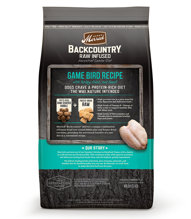 Merrick - Backcountry Raw Infused Game Bird Recipe (Grain Free Adult Dry Dog Food)