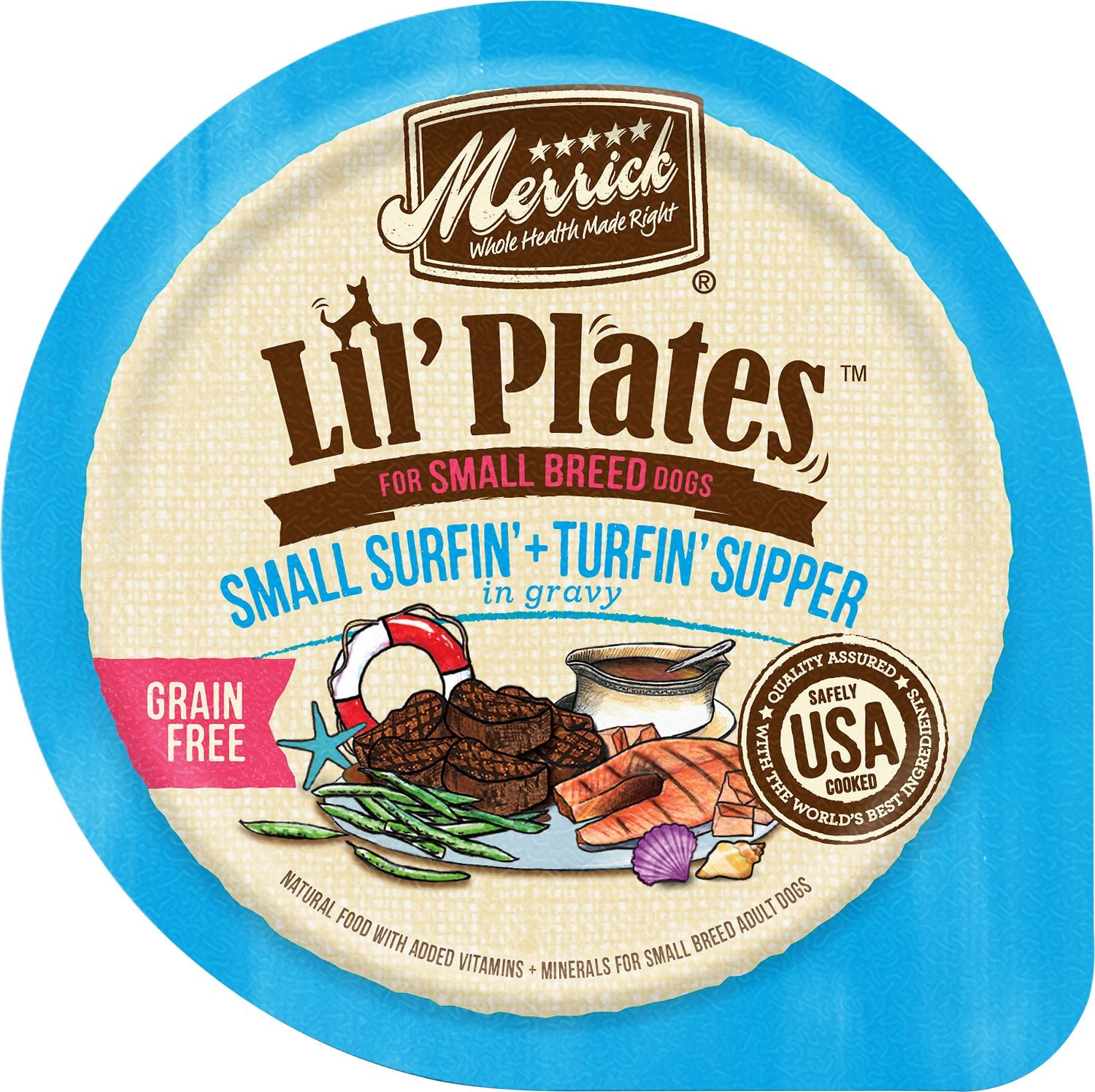 Merrick Lil' Plates Grain Free Small Surin' + Turfin' Supper in Gravy (Wet Dog Food)