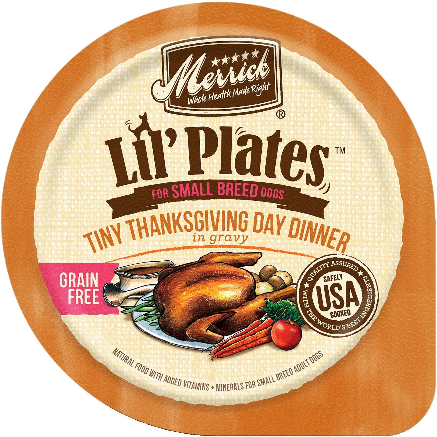 Merrick Lil' Plates Grain Free Variety Pack Tiny Thanksgiving Day Dinner(Wet Dog Food)
