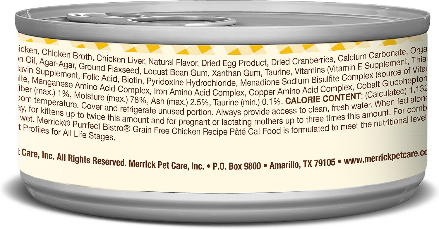 Merrick - Purrfect Bistro Grain Free Chicken Pâté (Canned Cat Food)