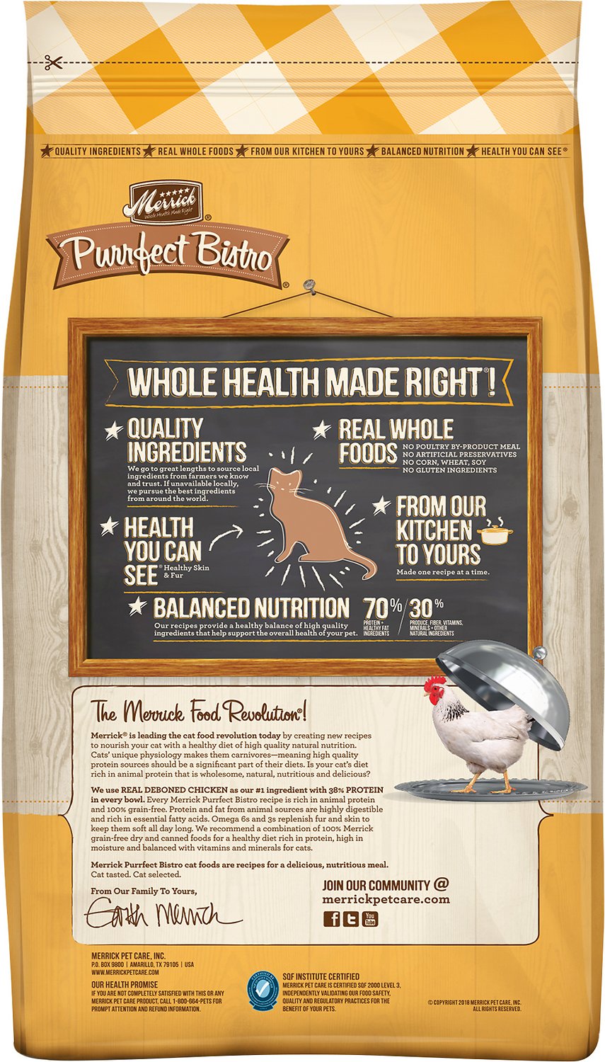 Merrick - Purrfect Bistro Real Chicken & Sweet Potato Recipe (Grain Free Adult Dry Cat Food)