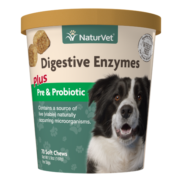 NaturVet - Digestive Enzymes Soft Chew with Prebiotics & Probiotics (For Dogs)