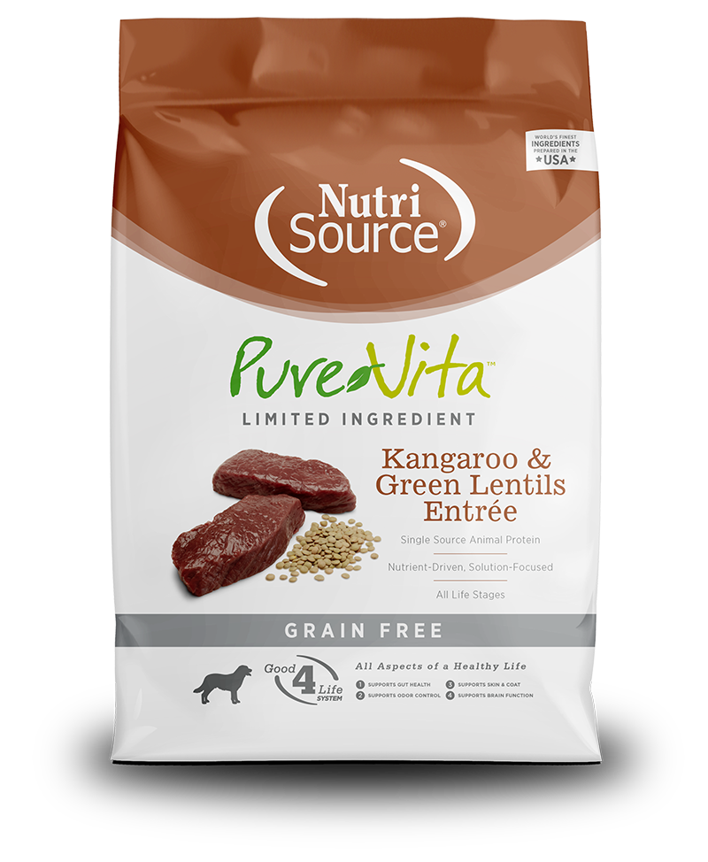 NutriSource - PureVita - Grain Free Kangaroo & Green Lentils Entrée (Dry Dog Food)