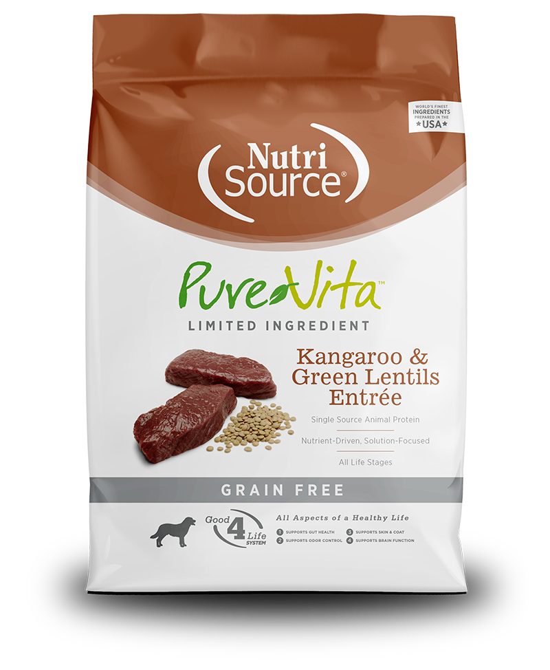 NutriSource PureVita Grain Free Kangaroo Green Lentils