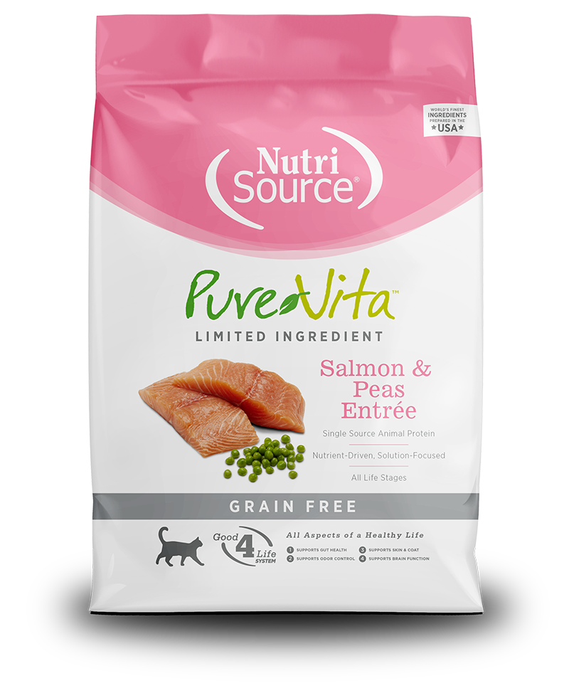 NutriSource - PureVita - Grain Free Salmon & Peas Entrée (Dry Cat Food)