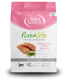 NutriSource - PureVita - Grain Free Salmon & Peas Entrée (Dry Cat Food)