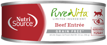 NutriSource | PureVita | Limited Ingredient Beef Entree | Wet Cat Food Near Me Toronto | ARMOR THE POOCH