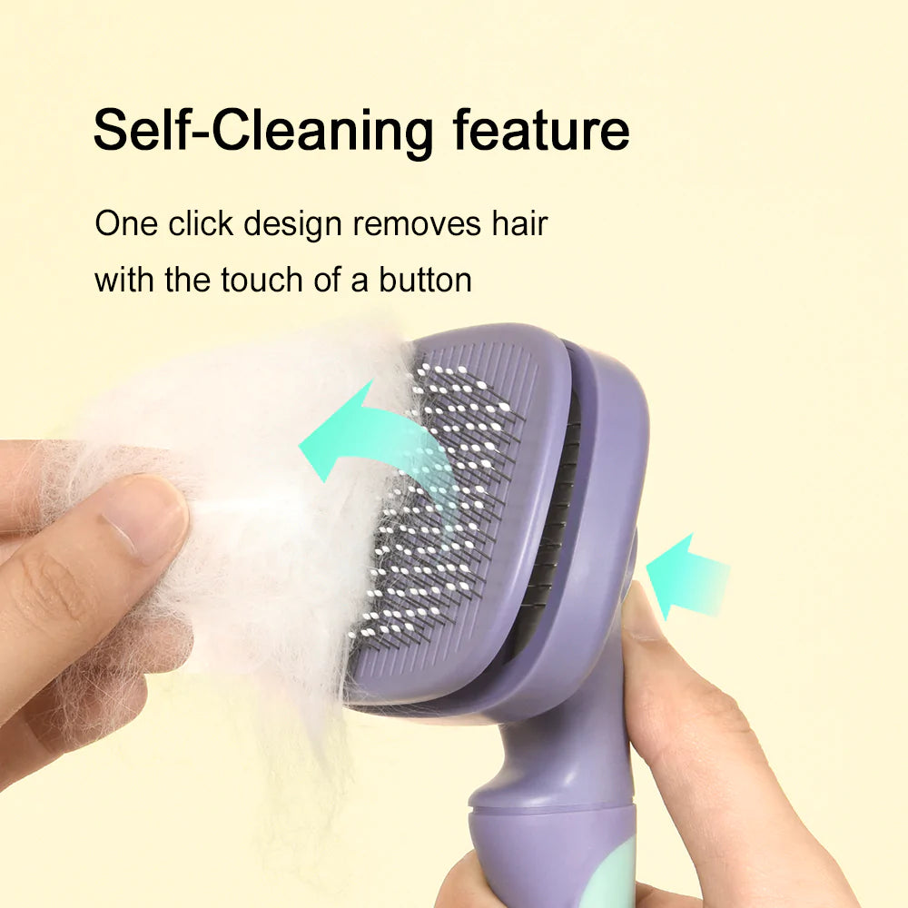 One For Pets | Comfy-Pro Self-Cleaning Slicker Brush | Dog Brush | Cat Brush