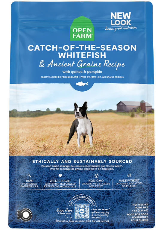Open Farm | Catch of the Season Whitefish & Ancient Grains Dog Food | Pet Food Stores Near Me Markham | ARMOR THE POOCH