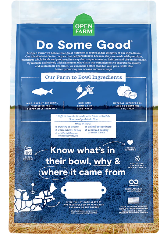 Open Farm | Catch of the Season Whitefish Dry Dog Food | Pet Food Stores Near Me Markham | ARMOR THE POOCH