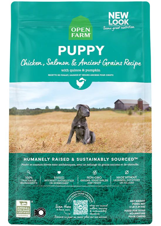 Open Farm | Chicken, Salmon Puppy Recipe With Ancient Grains | Puppy Food Near Me Toronto | ARMOR THE POOCH