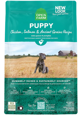 Open Farm | Chicken, Salmon Puppy Recipe With Ancient Grains | Puppy Food Near Me Toronto | ARMOR THE POOCH